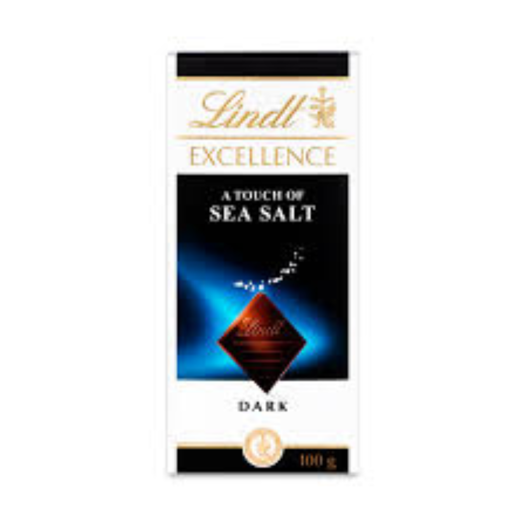 LINDT EXCELLENCE SEA SALT DARK CHOC 100G